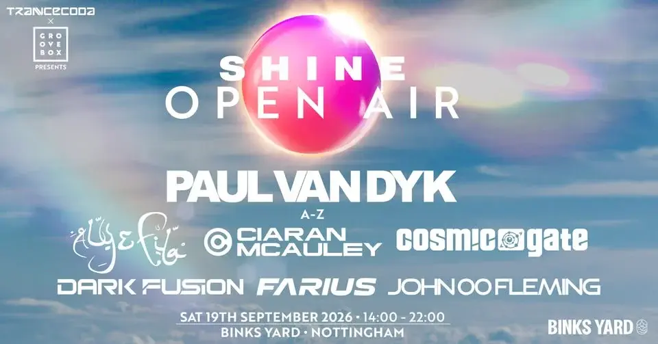 PAUL VAN DYK Open Air | Trancecoda X Groovebox X Shine at Binks