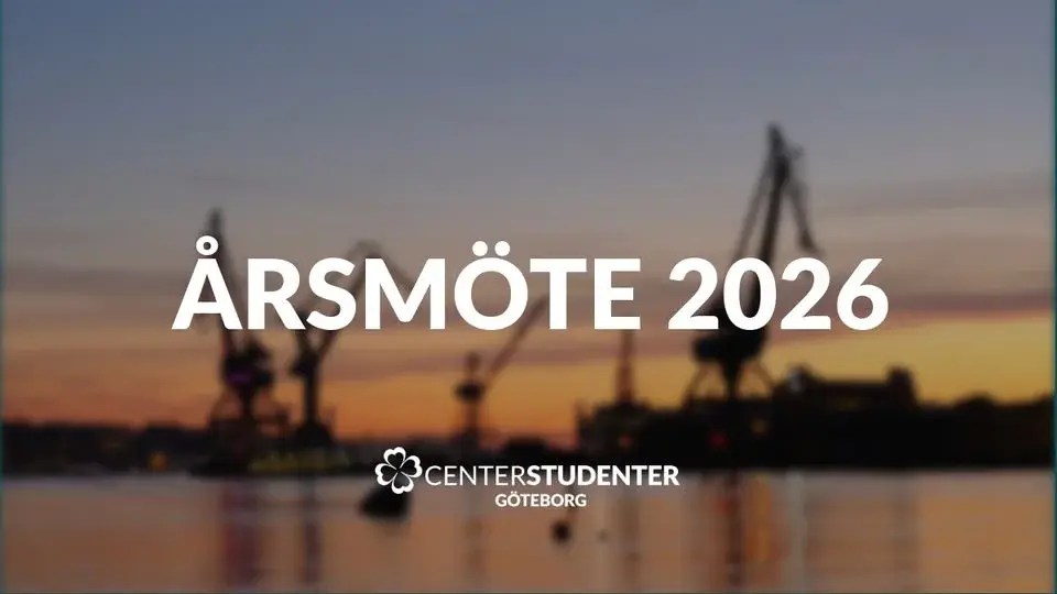 Centerstudenter Göteborgs årsmöte 2026