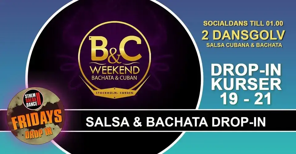 đđș Salsa & Bachata Drop-in Fredagar pĂ„ Stockholm Salsa Dance!