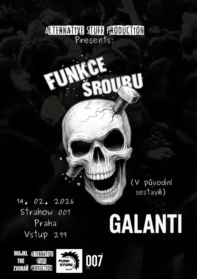 FUNKCE ŠROUBU(S PŮVODNÍM ZPĚVÁKEM PO LETECH!!)//GALANTI(křest desky) Na Strahovské 007!!