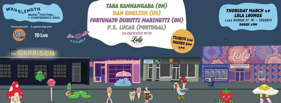 Tara Kannangara + Dan English + Fortunato Durutti Marinetti + P.S. Lucas: Wavelength Music Festival 