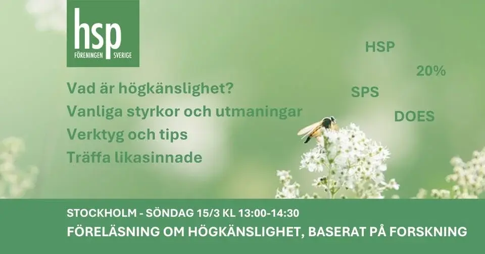 Föreläsning om högkänslighet - STOCKHOLM