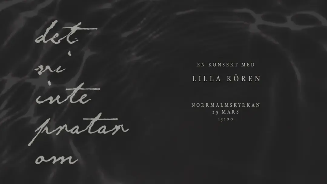 Det vi inte pratar om... - en konsert med Lilla Kören