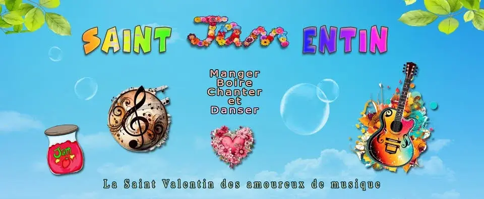 La Saint Valentin des ❤️ amoureux de 🎶 musique = 🎸 Jam + 🍓Repas