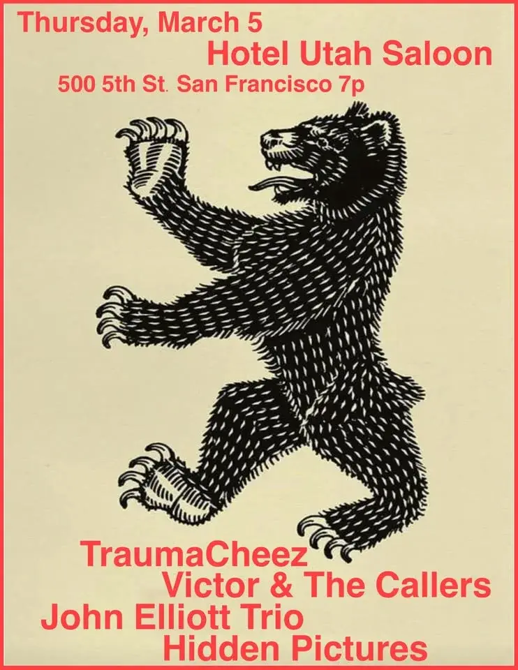 TraumaCheez • Victor & The Callers • John Elliott • Hidden Pictures