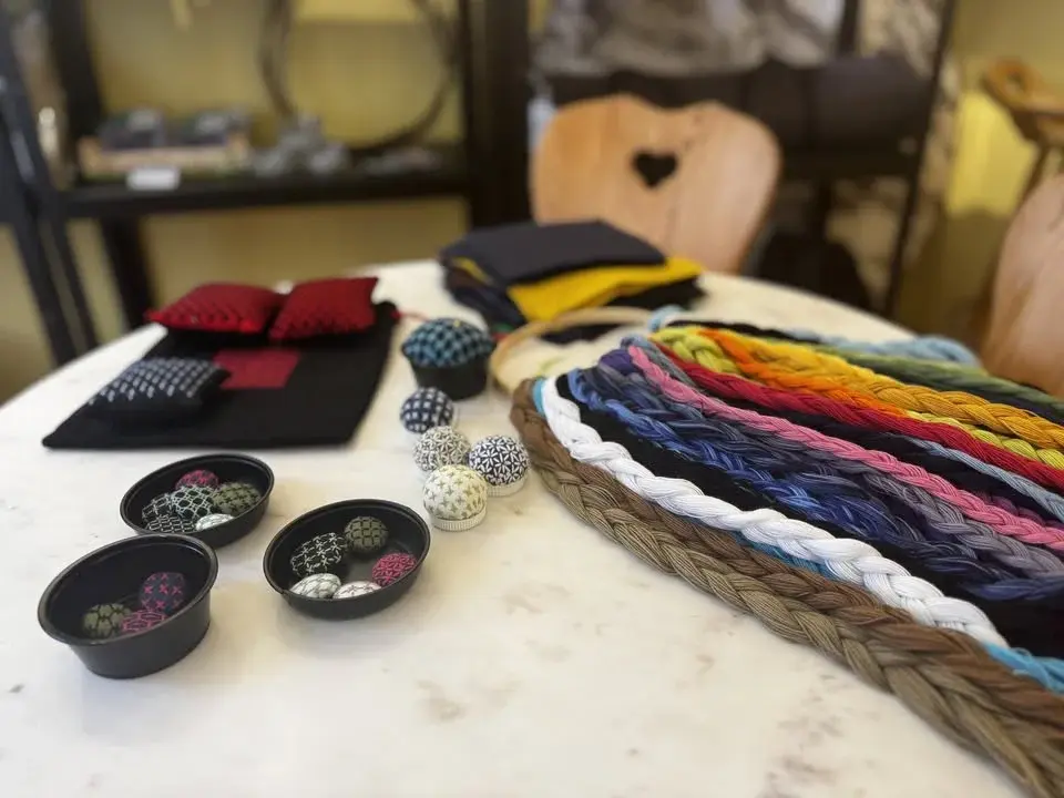 Japansk brodertekniken ”Sashiko” med Elise.