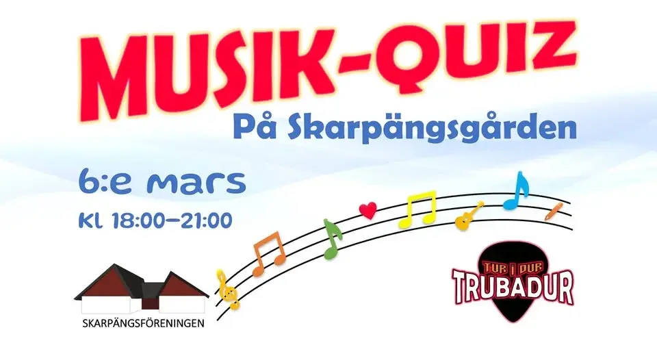 MusikQuiz - musikfrågetävling med trubadur
