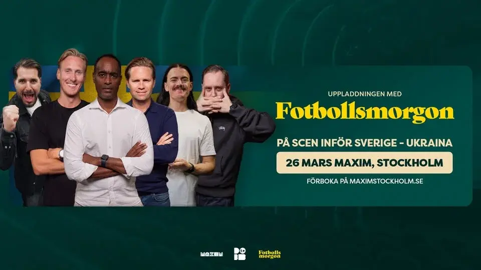 Uppladdningen med Fotbollsmorgon. Sverige-Ukraina