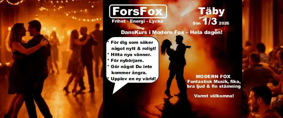 ❌inställd❌ ForsFox - en Heldag DansKurs för Nybörjare, Modern Fox ✨