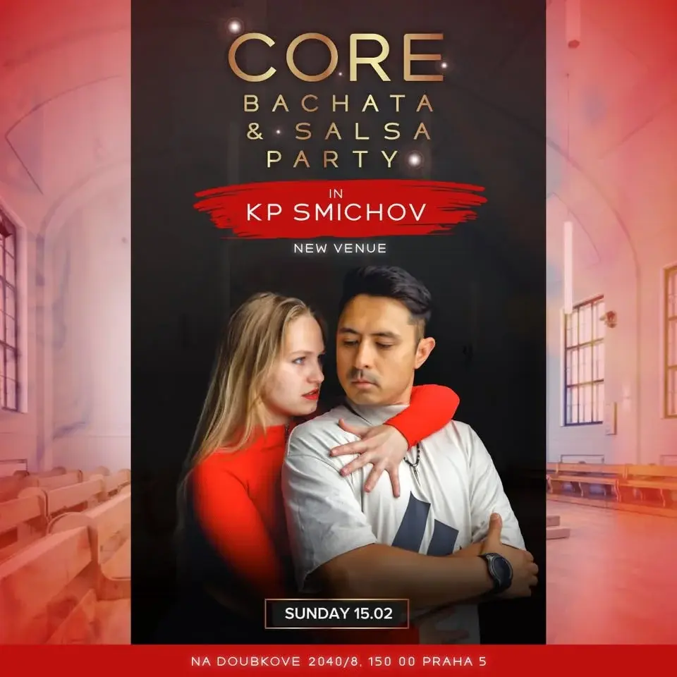 ❤️💘 CORE BACHATA & SALSA PARTY in KP Smichov: Valentine’s Edition 🧸🎂💐