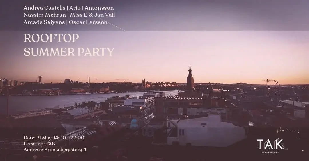 Rooftop Summer Party på TAK! 🌞🎶🍹🎉