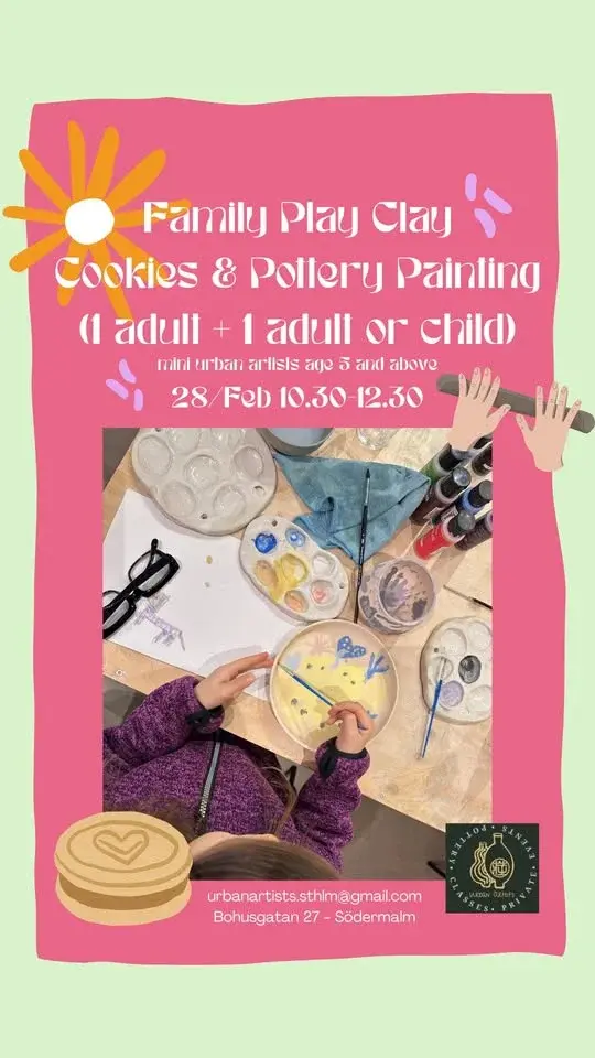 Family Play Clay: Cookies & Pottery Painting