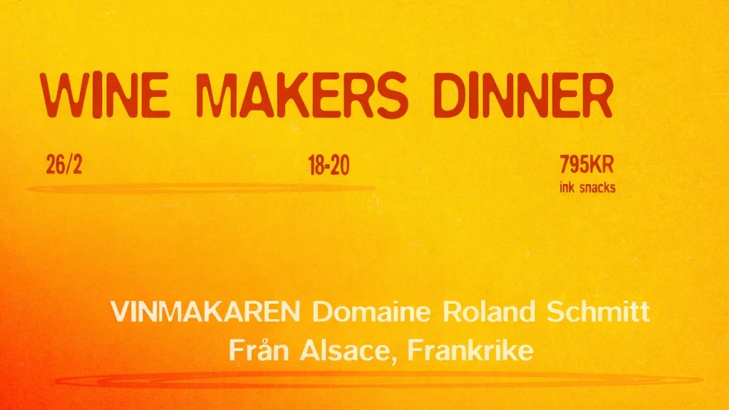 Wine Makers Dinner: Domaine Roland Schmidt