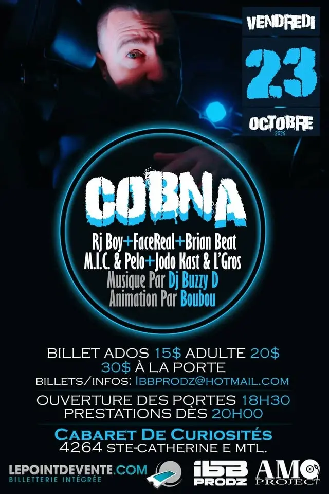IBB PRODZ &AMQ PROJECT PRÉSENTE: COBNA ET ARTISTE INVITÉ 