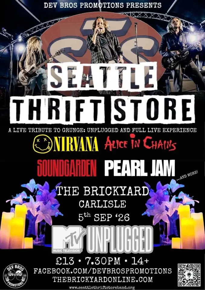 Seattle Thrift Store MTV Unplugged and Grunge Anthems at The Brickyard!