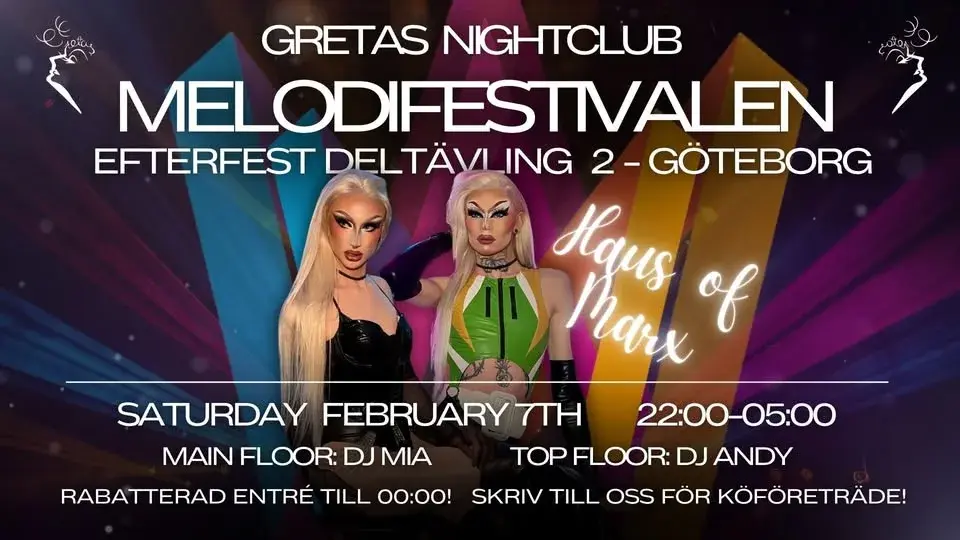 đ€âš MELODIFESTIVALEN EFTERFEST MED HAUS OF MARX - DELTĂVLING 2 I GĂTEBORG âšđ€