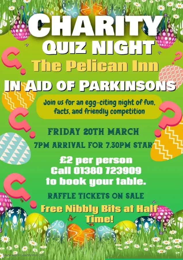 Charity Quiz & Raffle in aid of Parkinsons UK