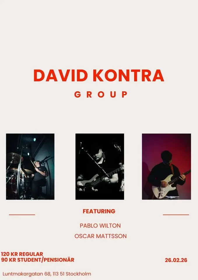 Jazz på Hellsten presenterar David Kontra Group
