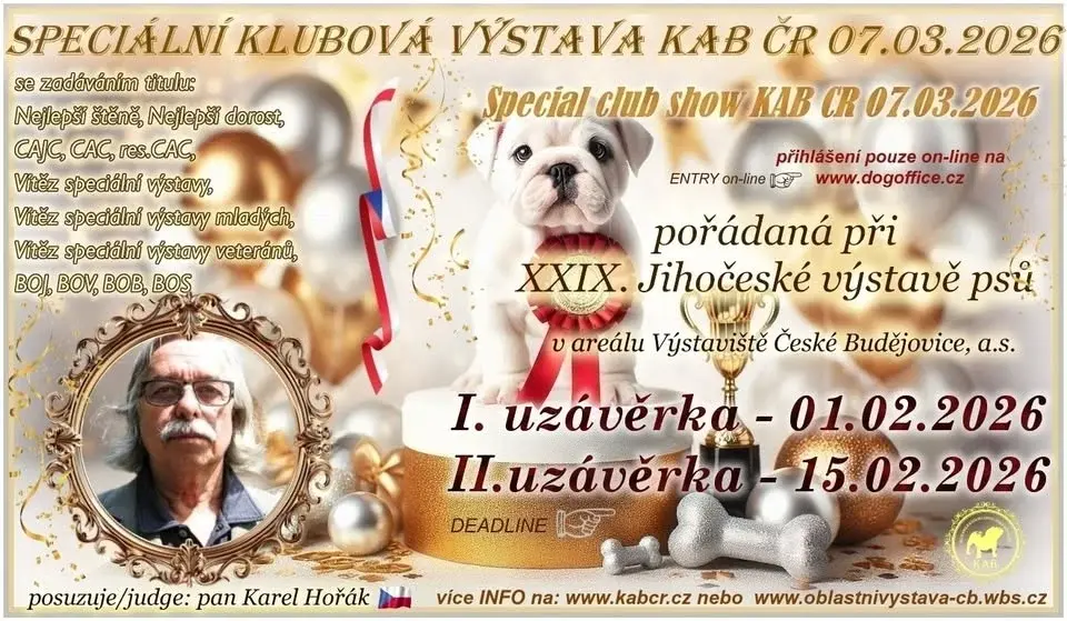 ⚜💥 SPECIÁLNÍ KLUBOVÁ VÝSTAVA KAB ČR 07.03.2026 ⚜💥SPECIAL CLUB SHOW KAB CR 07.03.2026💥⚜
