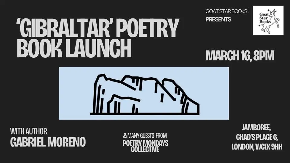 London LAUNCH OF NEW POETRY BOOK -GIBRALTAR -