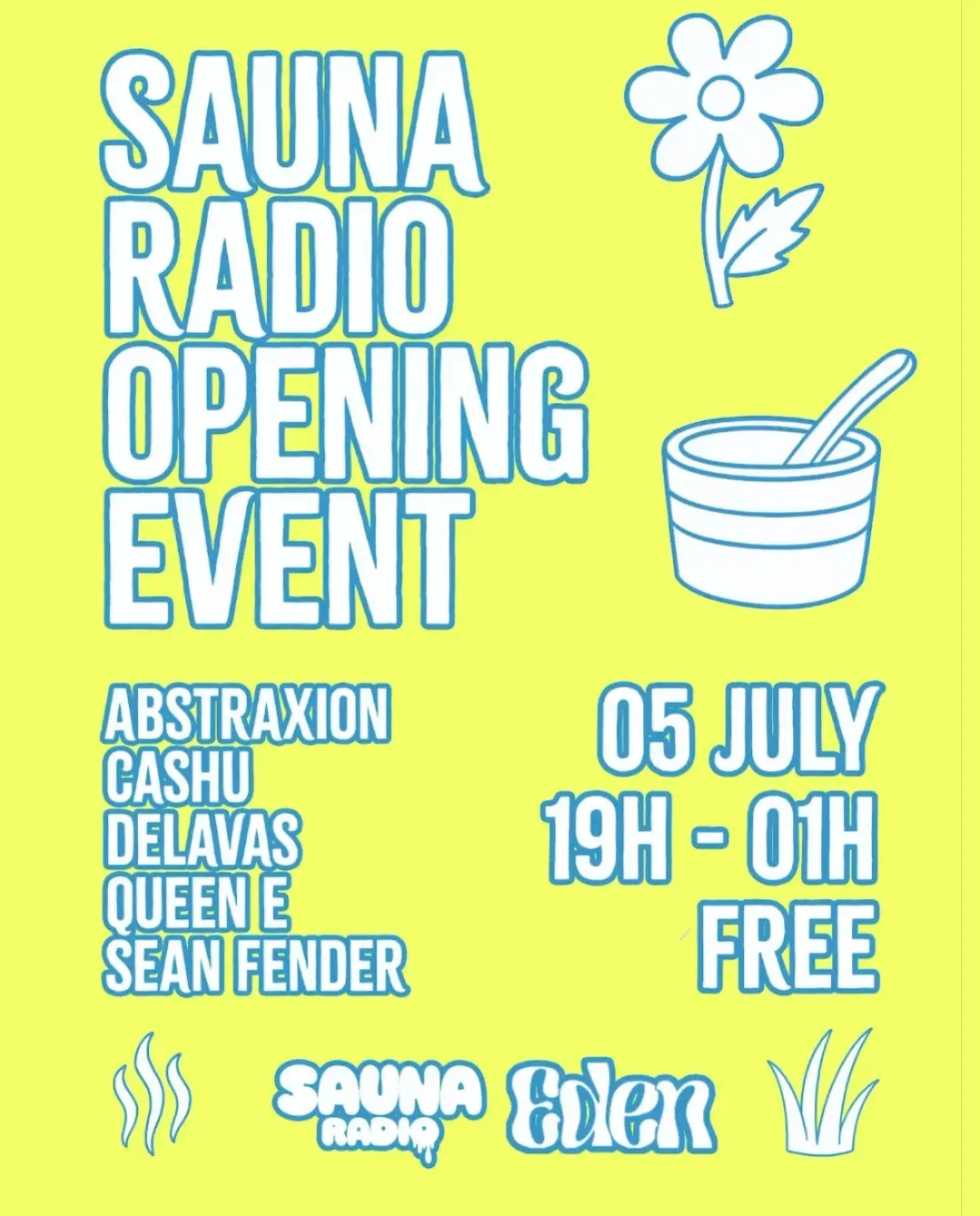 🎵🔥 Sauna Radio Opening Event at Eden Loft – Free Party & Live DJ Sets! 🌅🎧