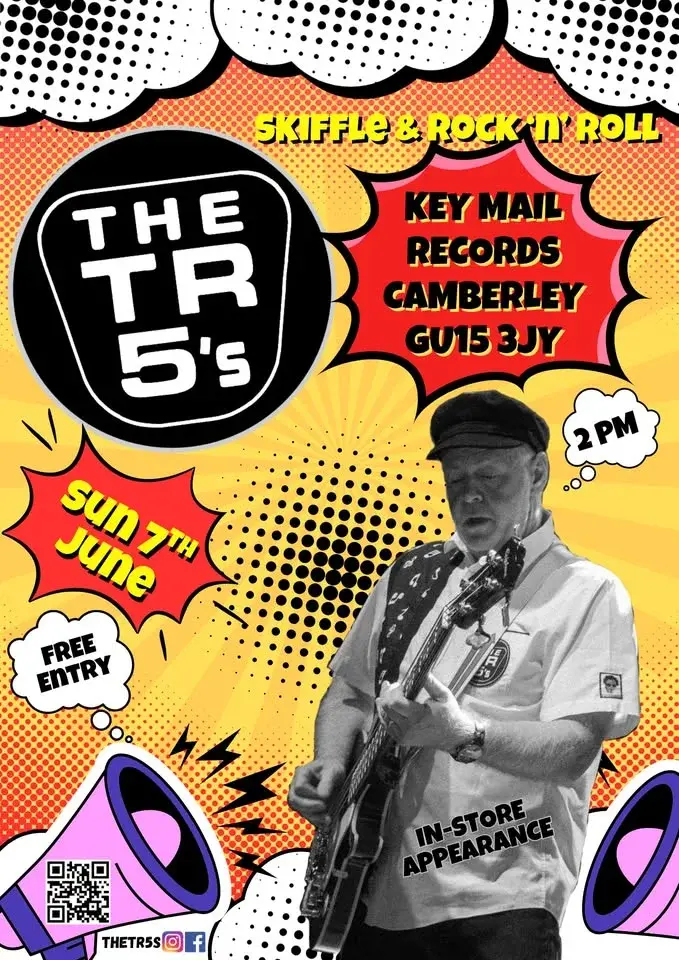 The TR5's in-store appearance at Keymailrecords, Camberley