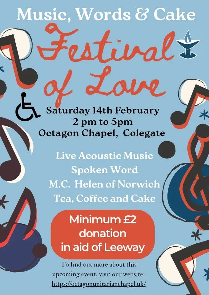 Festival of Love - music words and cake
