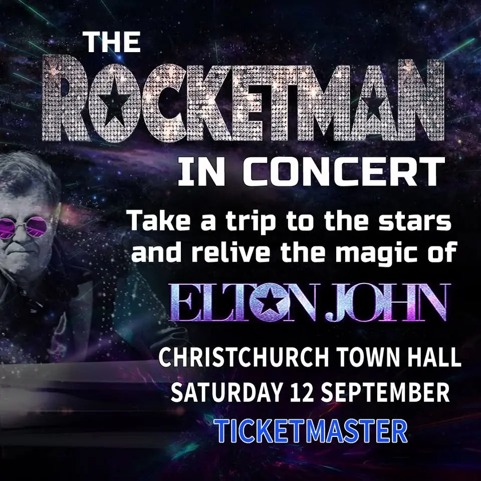 CHRISTCHURCH TOWN HALL James Hay Theatre - Saturday 12 SEPTEMBER, from 7.30pm.  