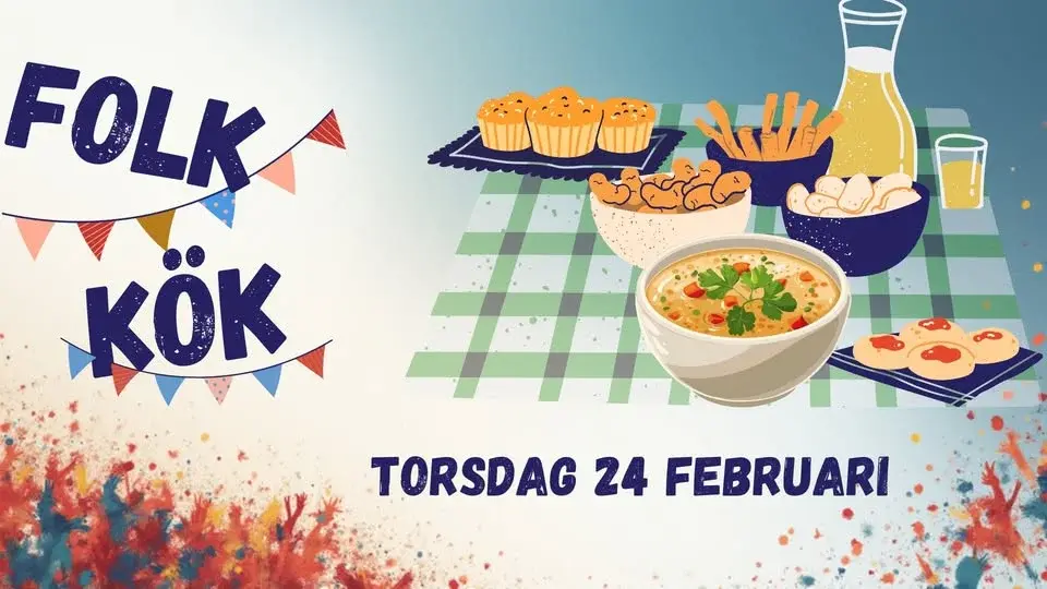Folkkök - laga mat, äta mat och prata om delandekultur i vår stadsdel