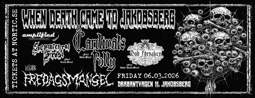 Cardinals Folly + God Forsaken + Sepulchral Frost Live @Klubb Fredagsmangel 