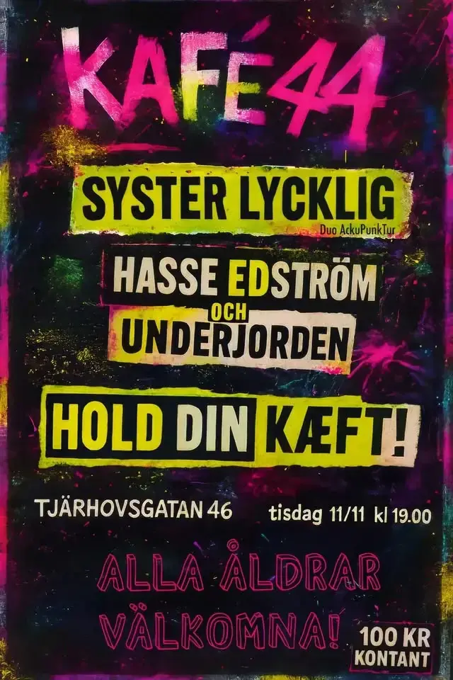 Syster Lycklig, Hasse Edström och Underjorden, Hold Din Kæft