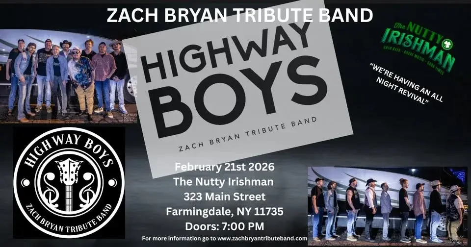 Zach Bryan Tribute Band - Highway Boys @ Nutty Irishman, Farmingdale NY