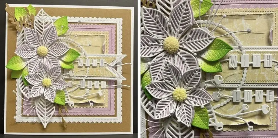 THIS CLASS IS NOW FULL - 'WITH LOVE' FLOWER CARD CLASS - £17 per person - Starts at 10.30am