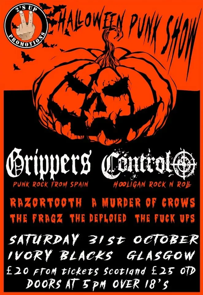Halloween Punk Show w/ Grippers + Control + Razortooth + more
