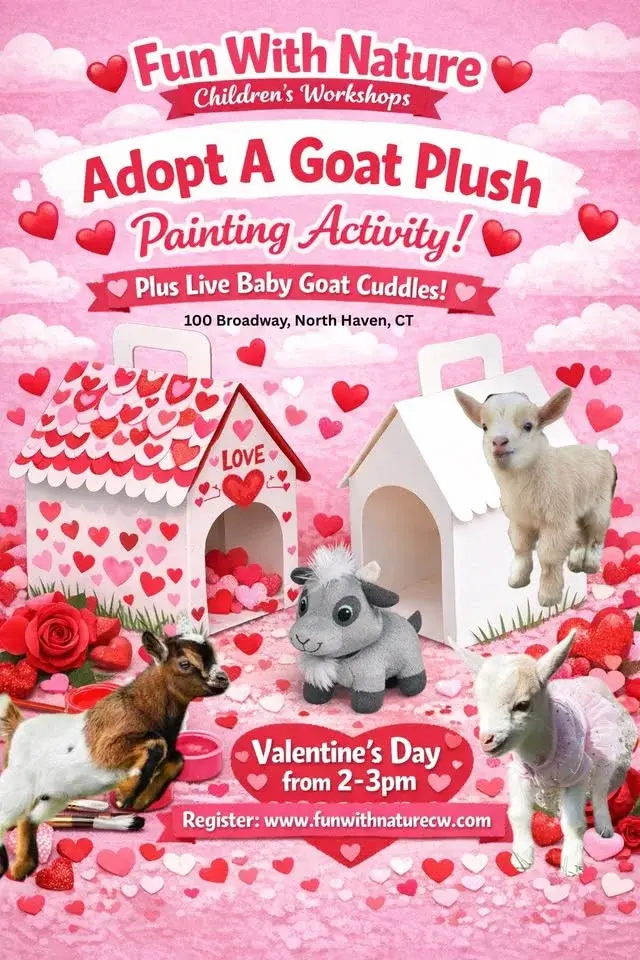Adopt A Plush & Paint Workshop (with live baby goats!)