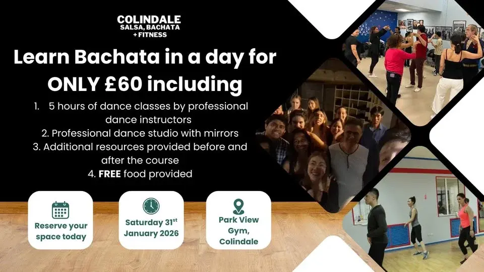Learn Bachata in 1 day in London for beginners, anyone with 2 left feet or wanting to polish basics