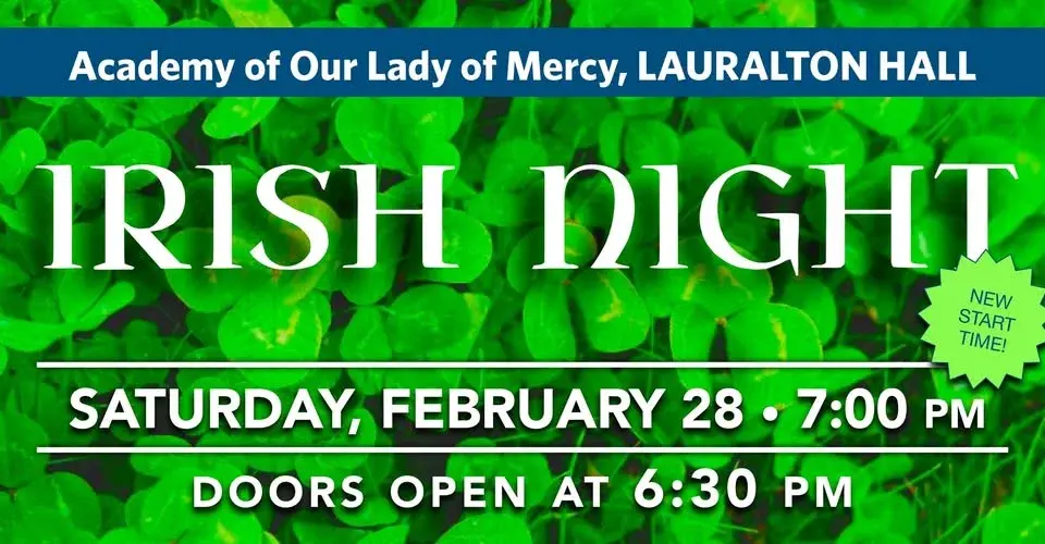 Lauralton Hall's Irish Night on Feb 28: Live Music, Dancing, and Good Cheer!