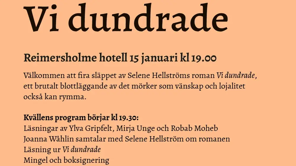 Vi Dundrade - bokrelease