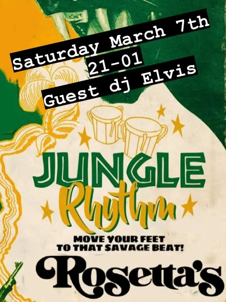 Jungle Rhythm at Rosetta’s with special guest Elvis