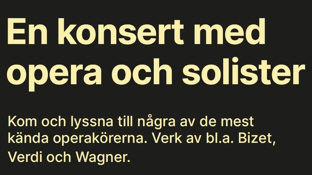 Opera- och solistkonsert, kl 19.30