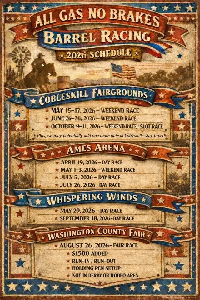 4th Annual Barrel Race/Slot Race Weekend NBHA NY04, NY00 sanctioned