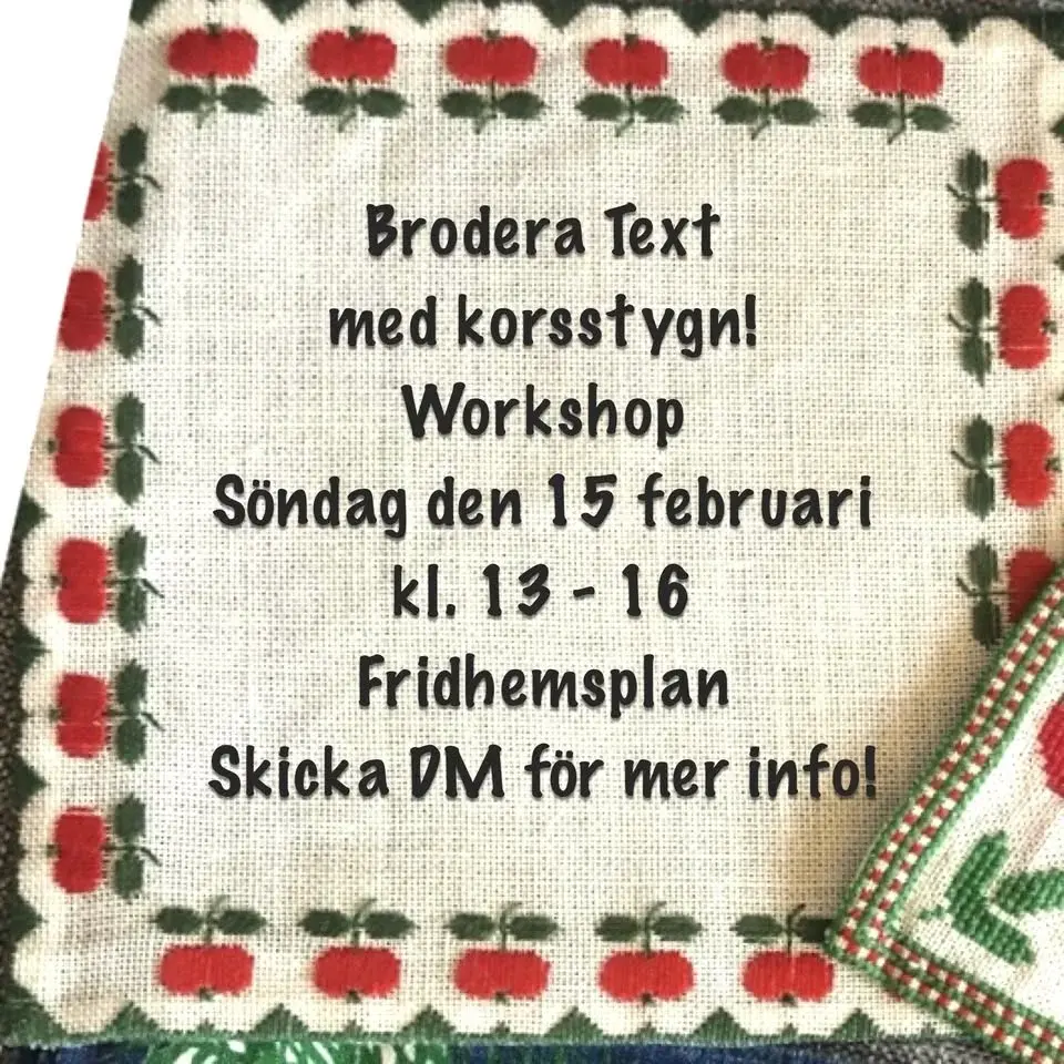 Brodera Text på Vintage-dukar!