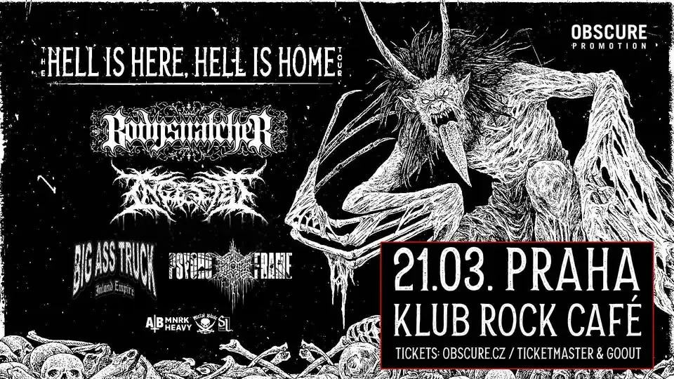BODYSNATCHER, INGESTED, PSYCHO-FRAME, BIG ASS TRUCK - Praha