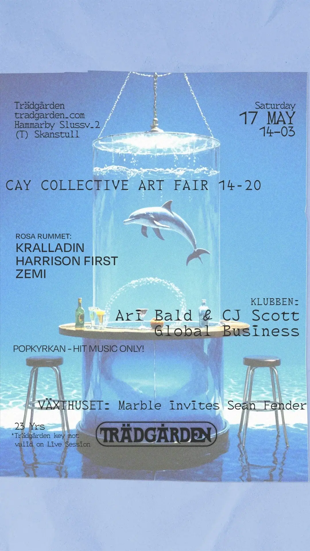 Trädgården Lördag 17 Maj (med CAY Art Fair)