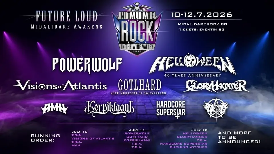 Midalidare Rock In The Wine Valley 2026_Helloween_Powerwolf_And More!