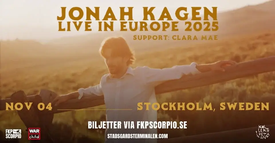 JONAH KAGEN + Support: Clara Mae | Stockholm
