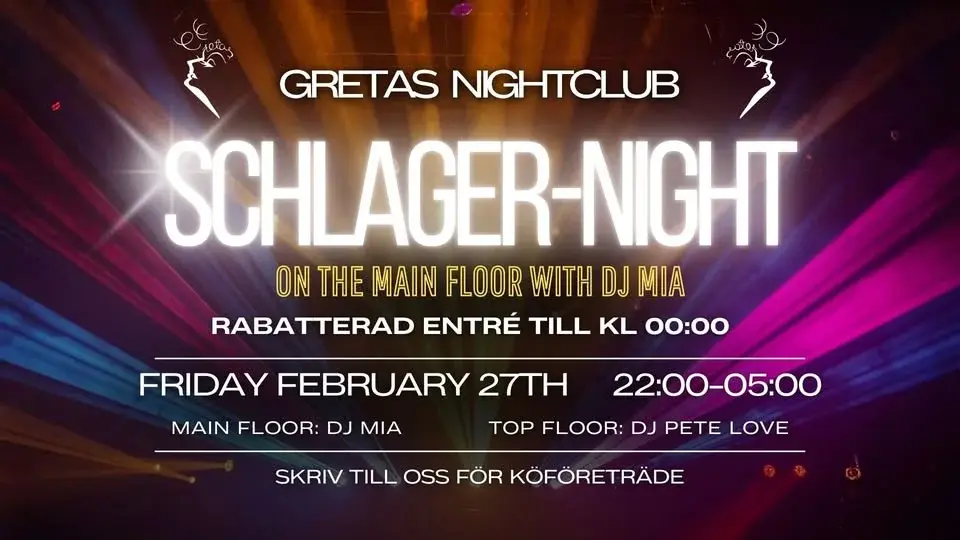 💃✨ SCHLAGER NIGHT @ GRETAS NIGHTCLUB ✨💃