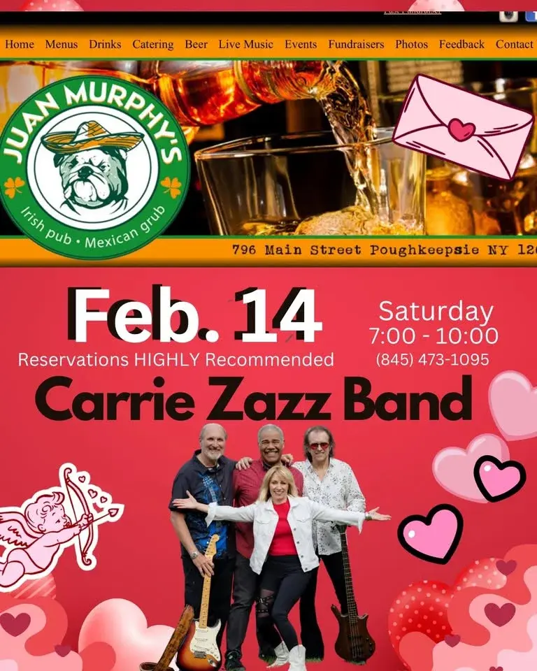 Carrie Zazz Band Valentine’s Party at Juan Murphy’s!!!