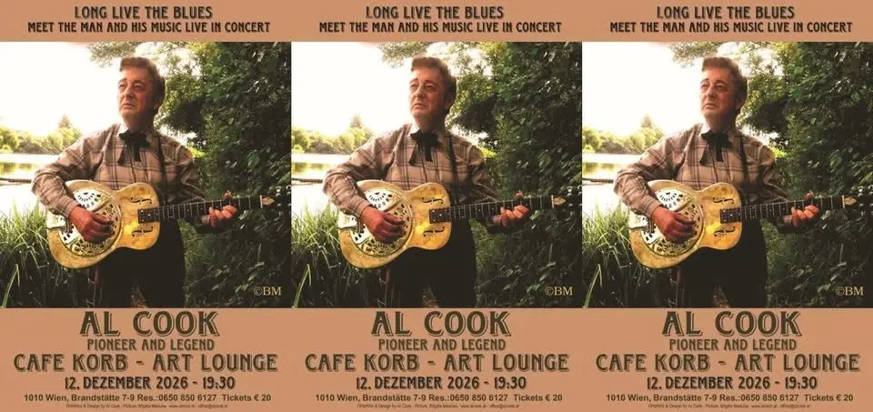AL COOK >LONG LIVE THE BLUES< - MEET THE MAN AND HIS MUSIC LIVE im Café Korb!