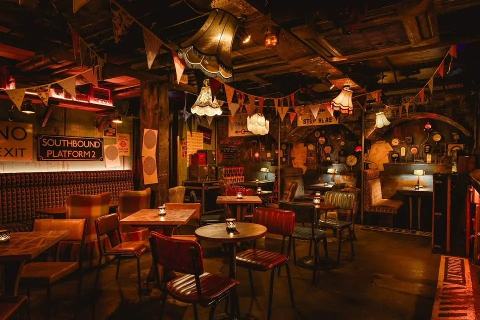 Drinks @ Cahoots, Once a 1940s Air Raid Shelter, With 2 Glasses of Wine